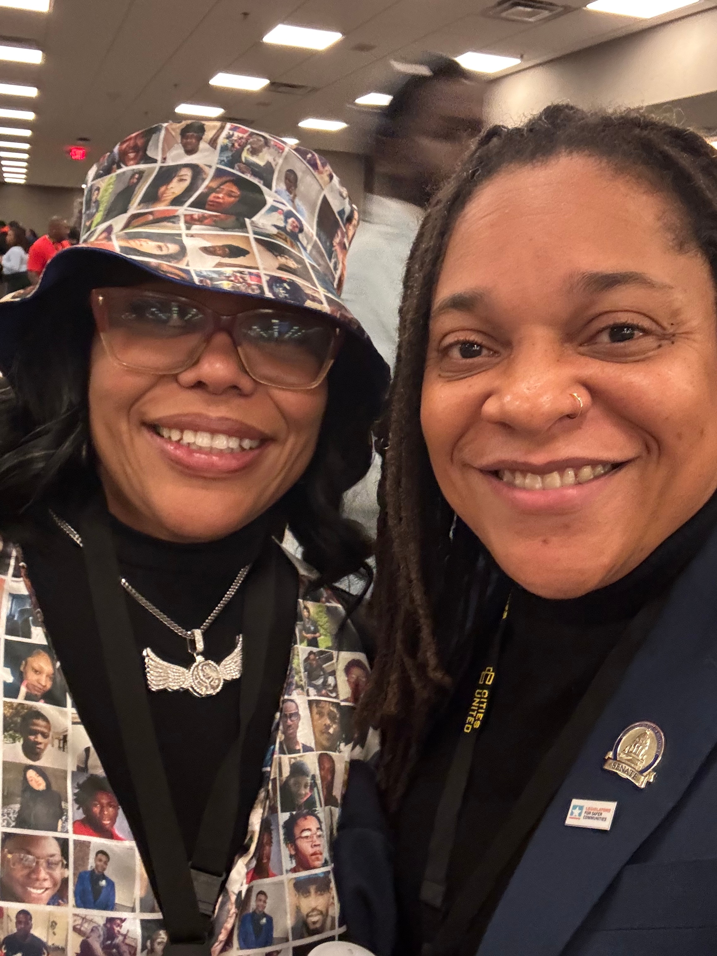 Rose Smith with community member at ACE Project event